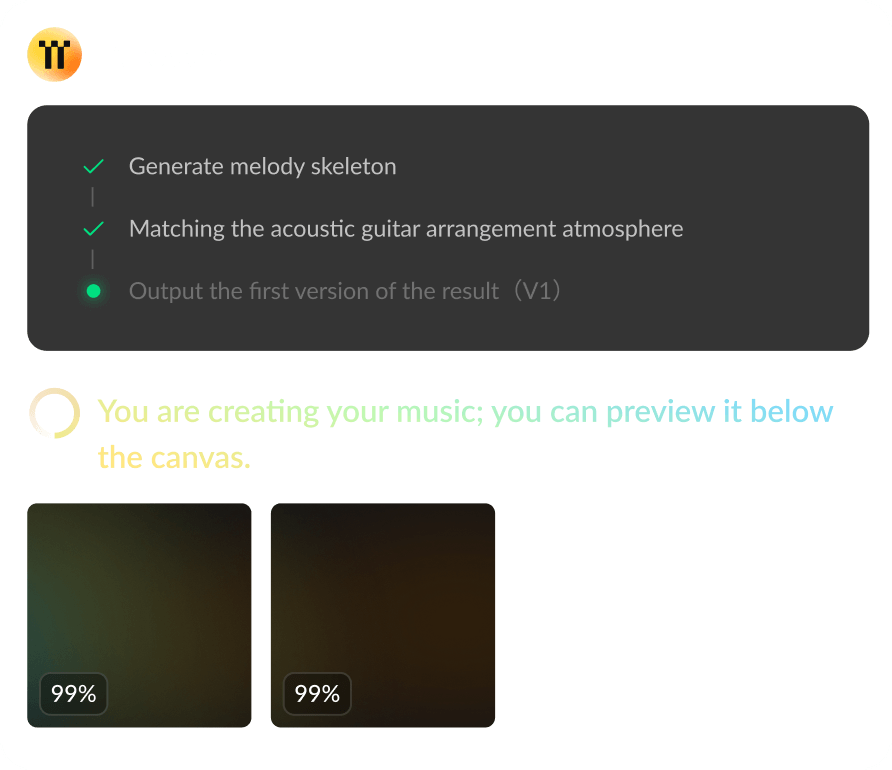 Tunesona keeps creative context across iterations