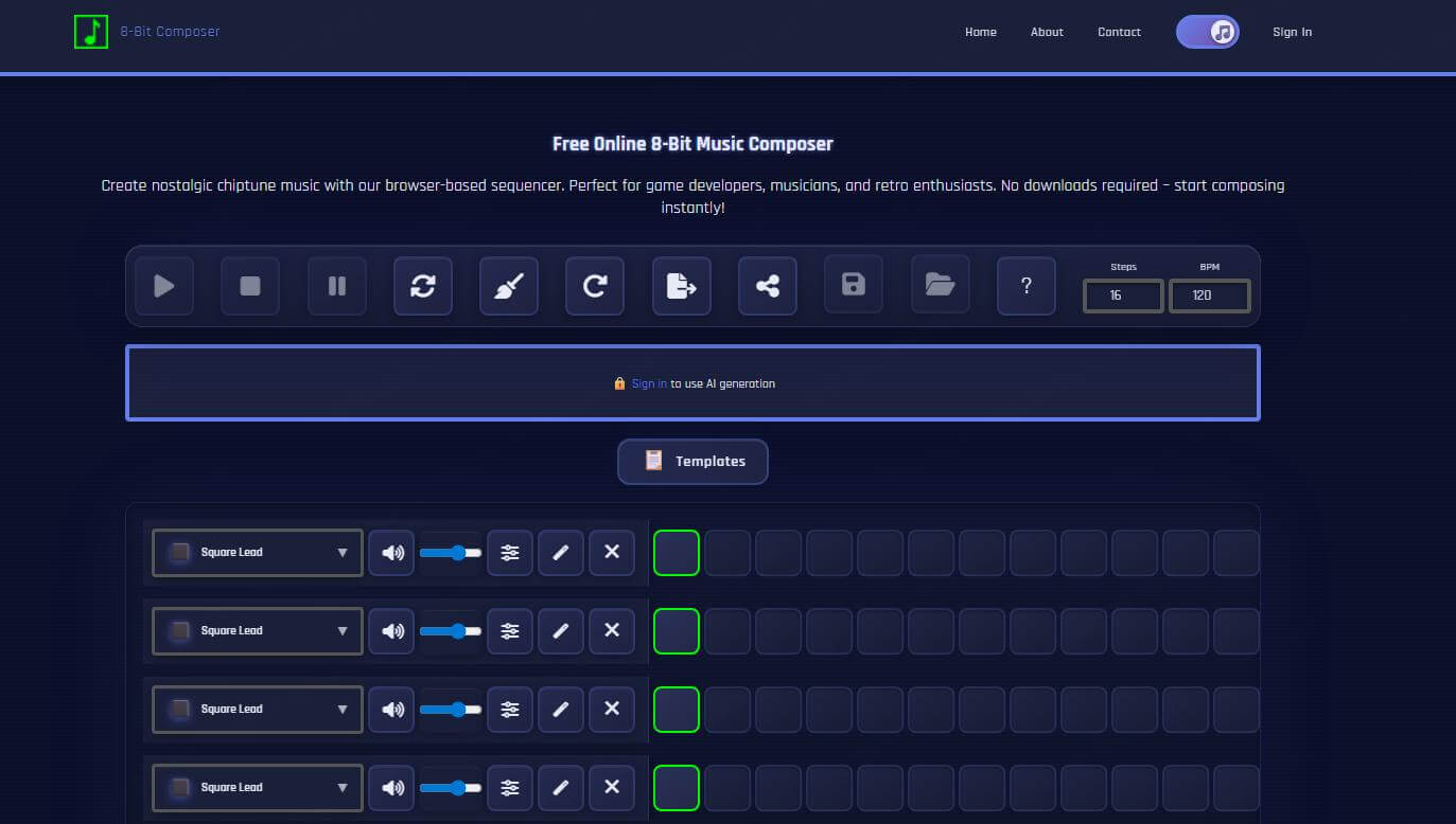 8 bit composer 8 bit music maker