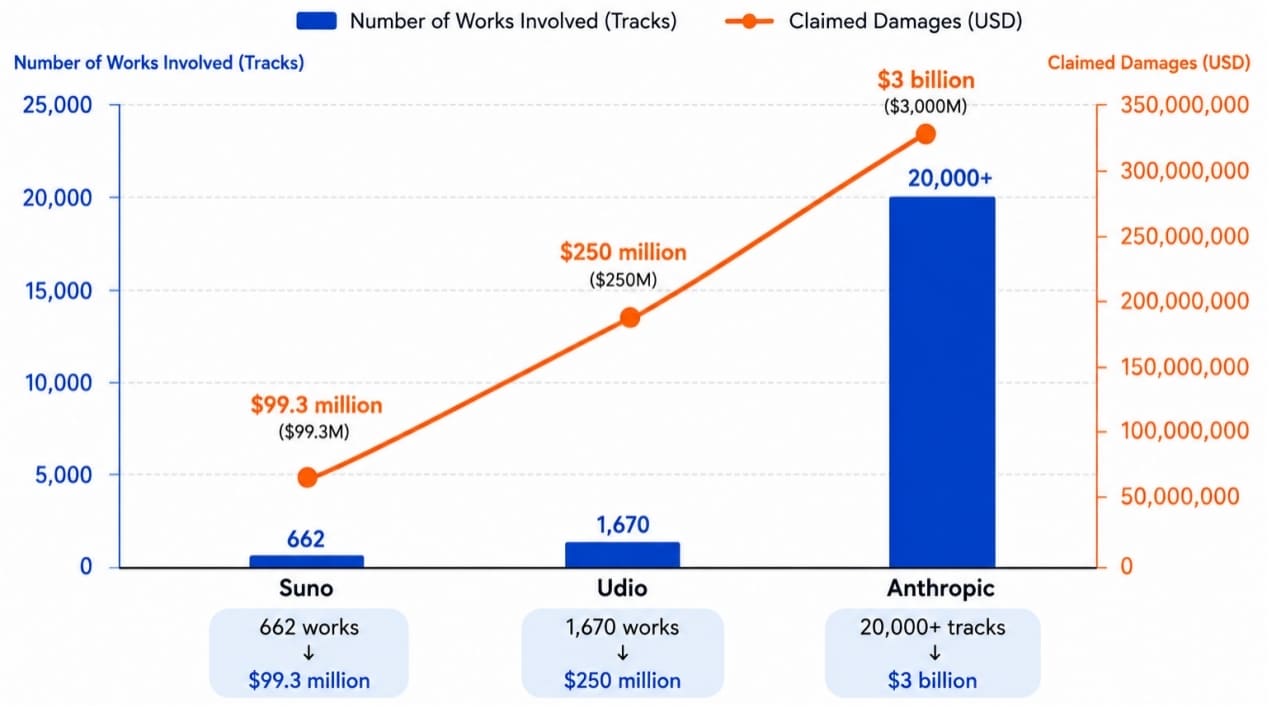 ai music lawsuit compensation amount