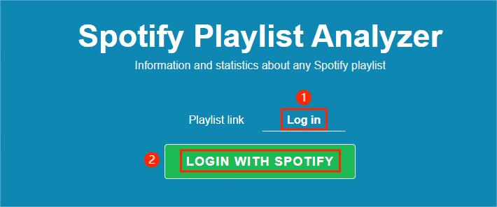 analyze spotify playlist login spotify