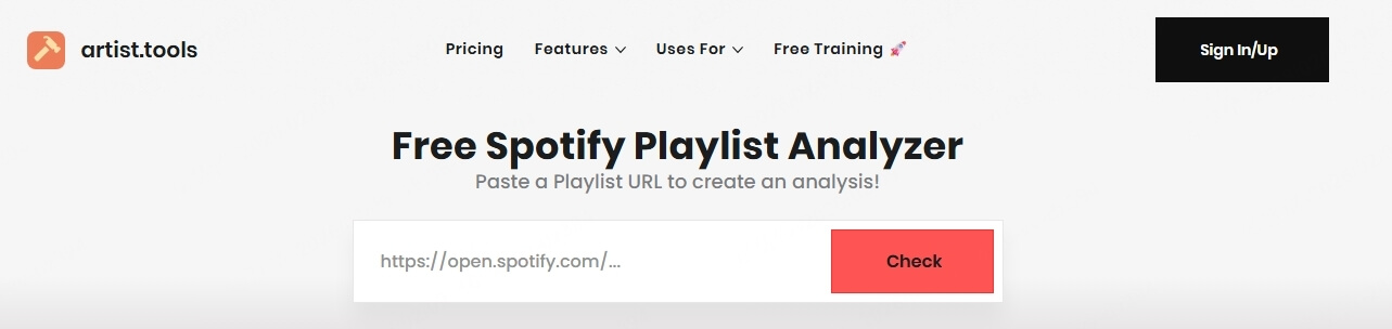 artist tools spotify playlist analyzer