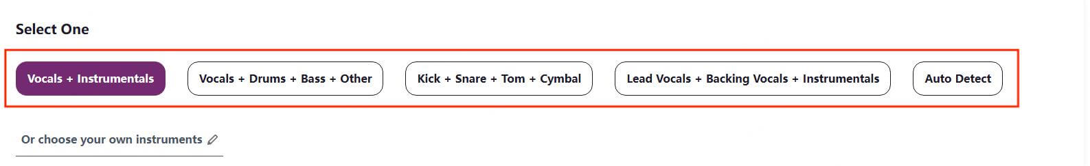 audiostrip isolate vocals choose