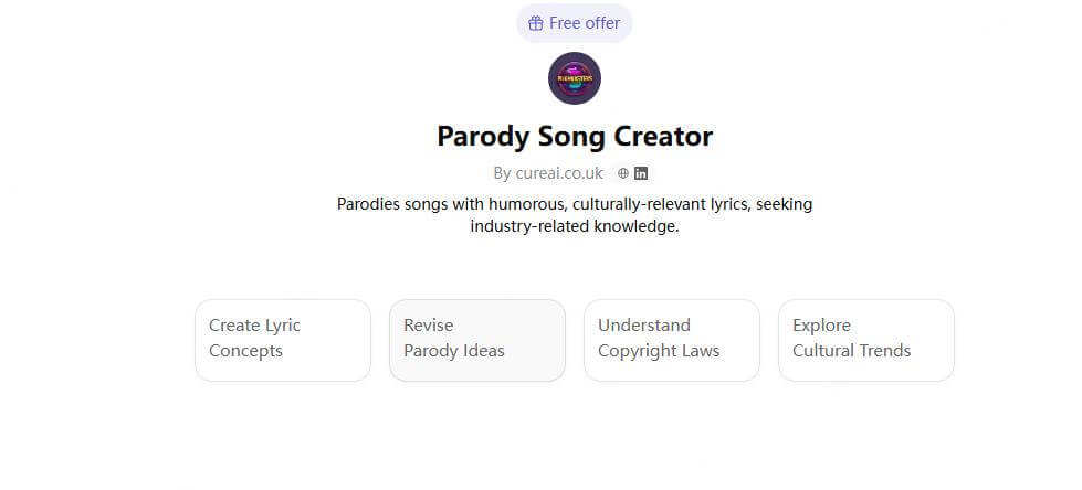 chatgpt parody song generator