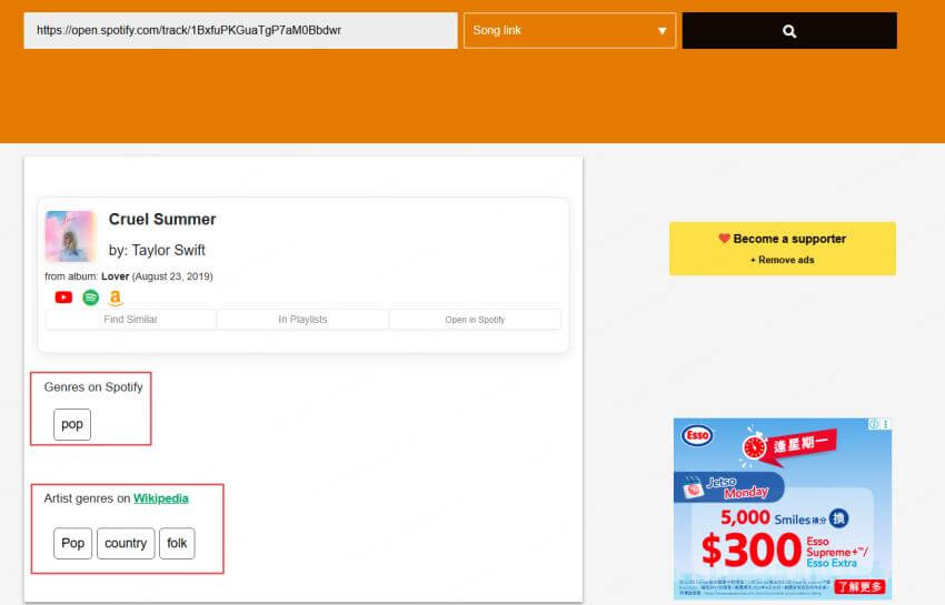 chosic music genre finder check