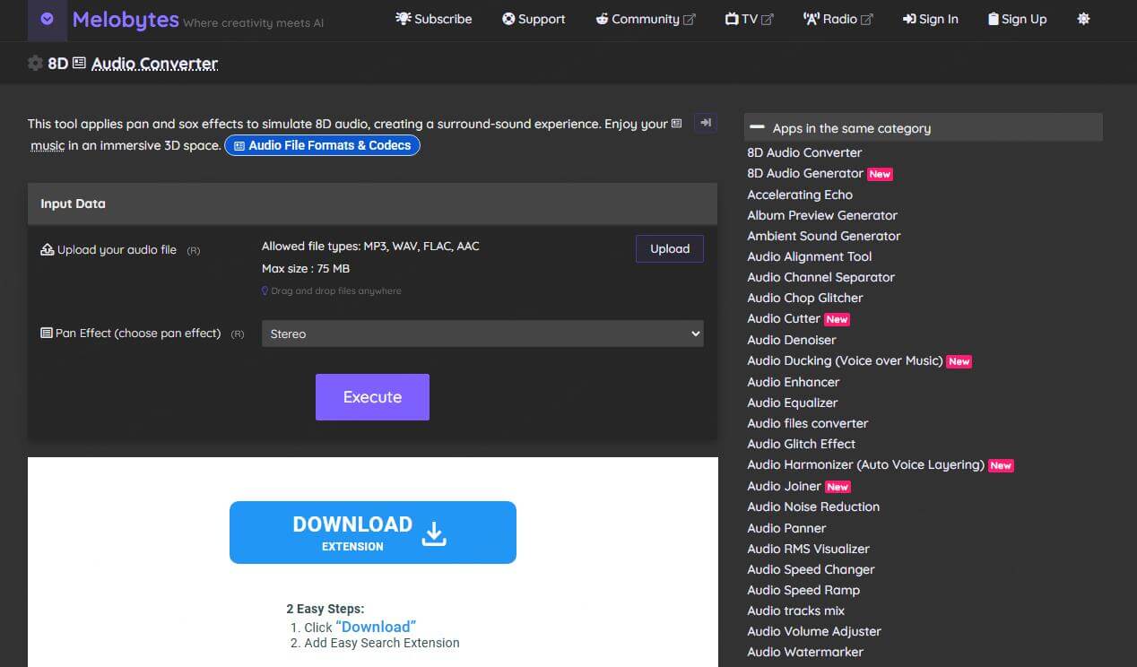melobytes 8d audio converter