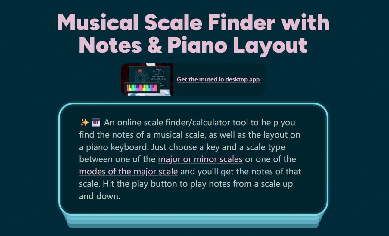 muted io ai scale finder