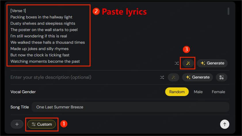 optimize lyrics select