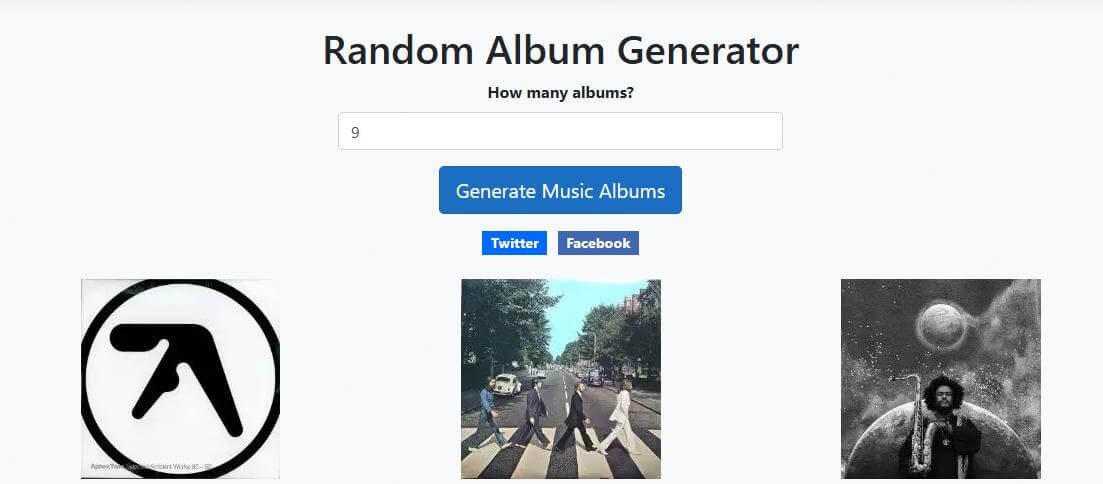 randommer random album generator