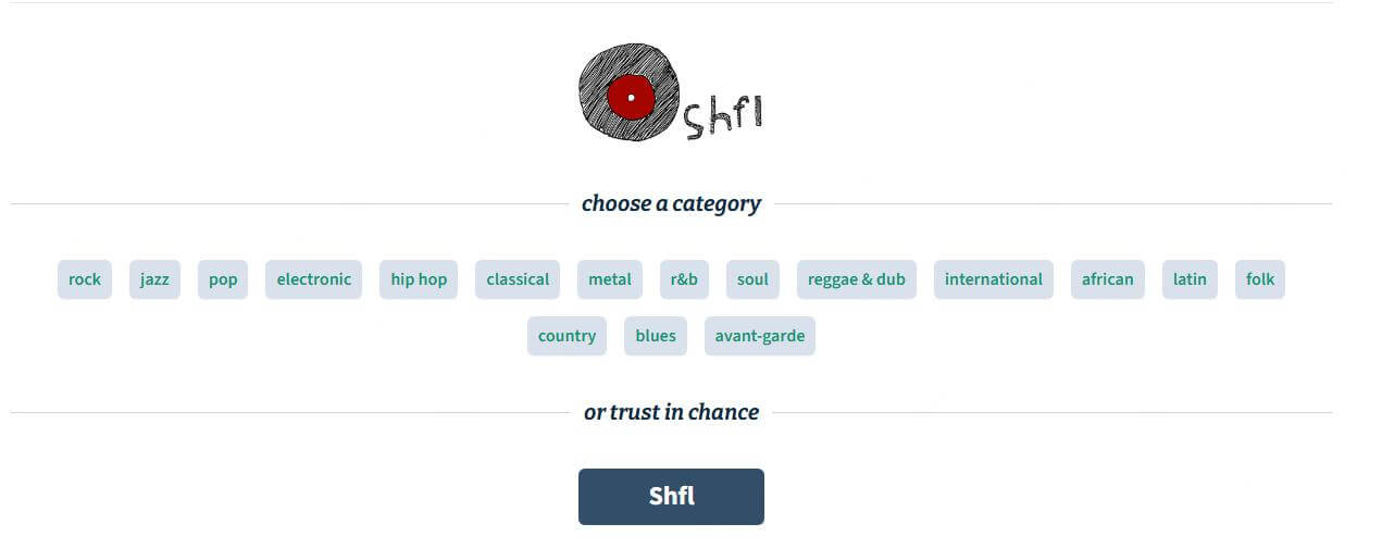 shfl random album generator