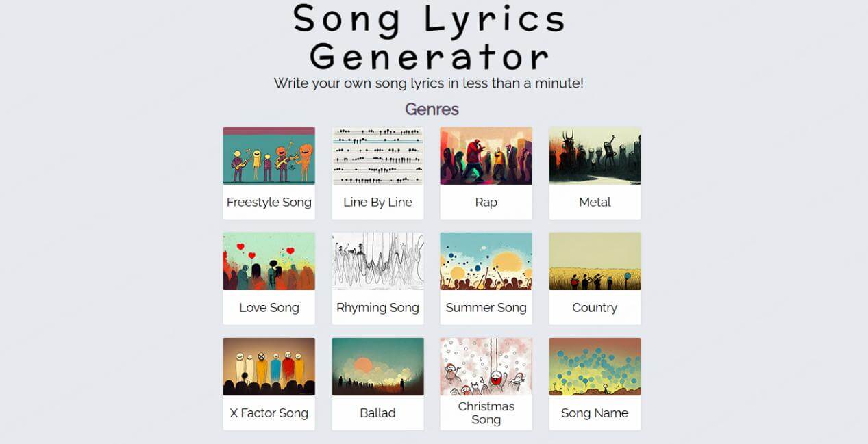 song lyrics generator