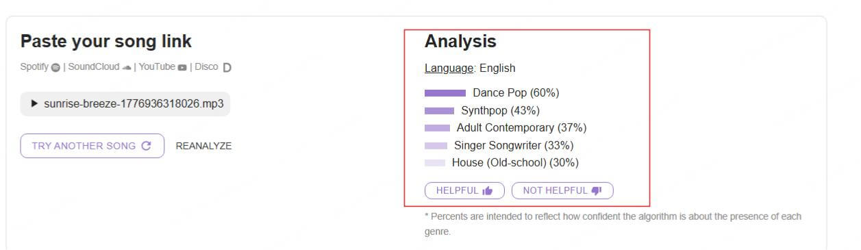submithub music genre finder check