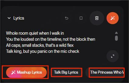 suno ai mashup maker adjust lyrics