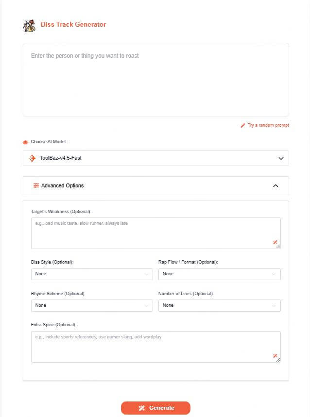 toolbaz diss track generator
