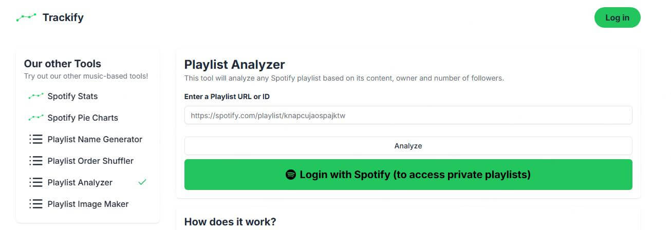 trackify spotify playlist analyzer