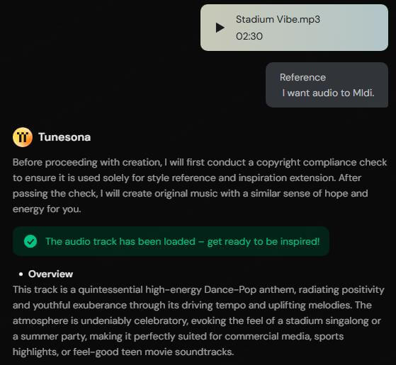 tunesona audio to midi analyze