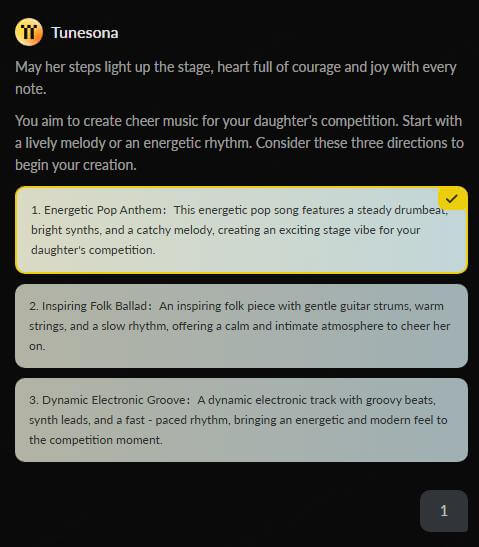 tunesona cheer music maker choose theme