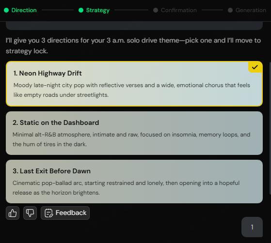 tunesona choose direction