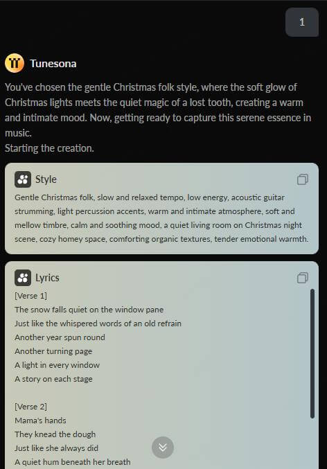 tunesona christmas song generator choose theme