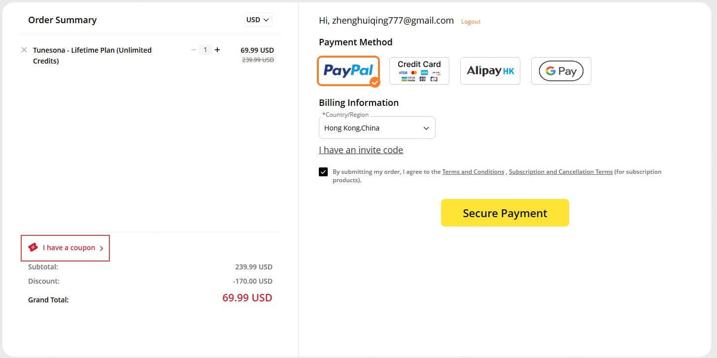 tunesona coupon code click