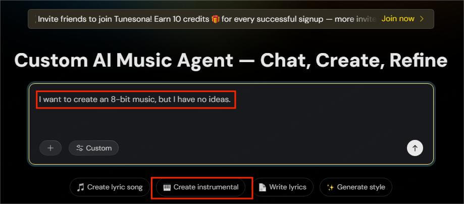 tunesona make 8 bit music input ideas