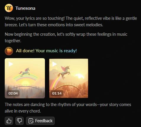 tunesona make melody preview melody