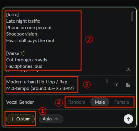 tunesona make rap custom mode