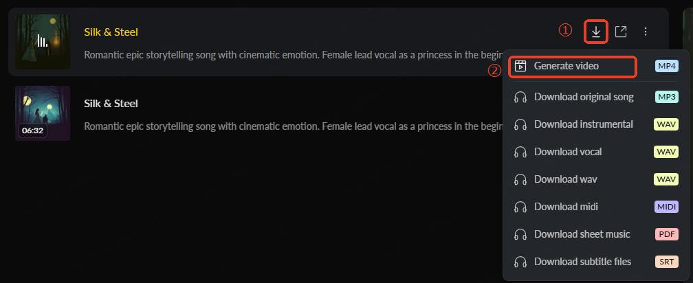 tunesona mv generate-video