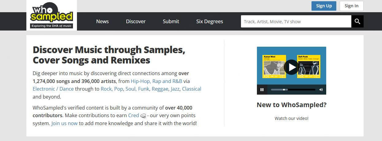 whosampled sample song finder